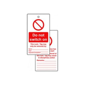 Spectrum DZ Waarschuwing Label Do Not Switch On 75x135mm